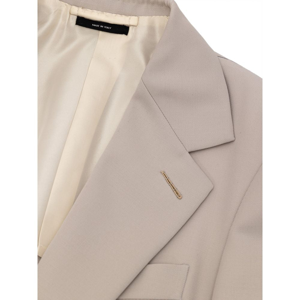 Tom Ford Beige Wool Suit & Blazer TO-8684672-IT46 | S
