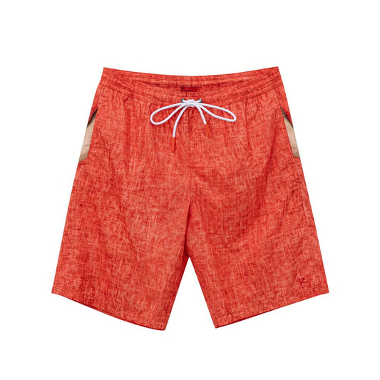 Isaia Red Polyester Swim Short