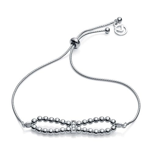 Silver bracelet VICEROY JEWELS Mod. 7067P000-30 with adjustable clasp and bead detail, suitable for women, quartz movement, packaged in official box.