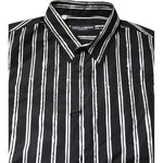 Dolce & Gabbana Black White Striped Cotton Dress Shirt