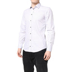 Dolce & Gabbana White Striped Cotton MARTINI Men Dress Shirt