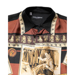Dolce & Gabbana Multicolor Tailor Print Silk Casual Shirt