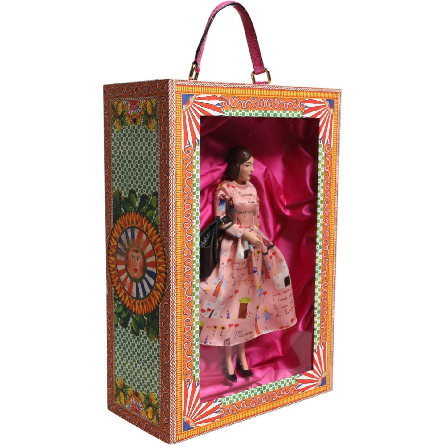 Dolce & Gabbana Pink Dress Ceramic Porcelain Fashion Leather Sicily Dolls