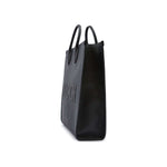 Gucci Black Leather Logo Medium Tote Bag
