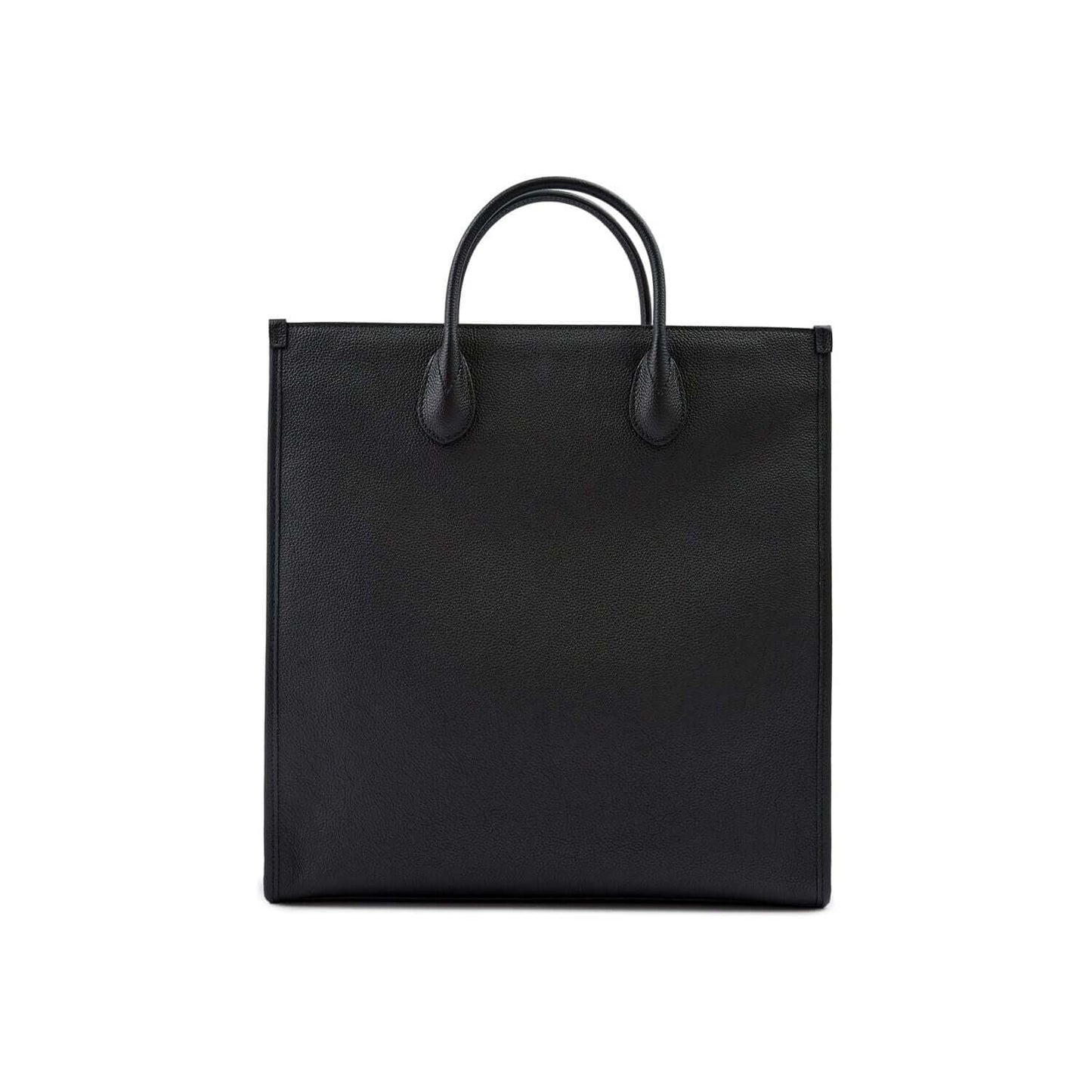 Gucci Black Leather Logo Medium Tote Bag