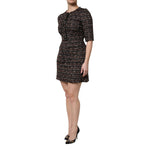Dolce & Gabbana Brown Tweed Short Sleeves A-line Mini Dress