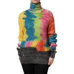 Dolce & Gabbana Multicolor Mohair Turtleneck Pullover Sweater
