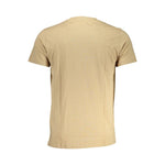 Cavalli Class Beige Cotton T-Shirt CA-28573-L