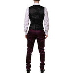 Dolce & Gabbana Dark Purple Silk 3Piece Single Breasted Suit
