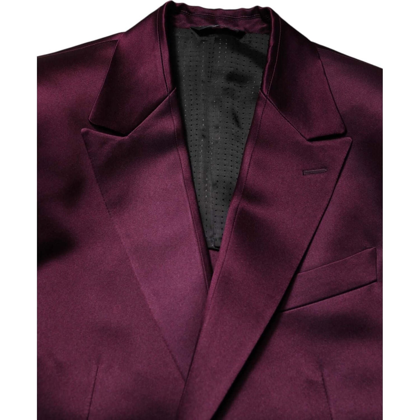 Dolce & Gabbana Dark Purple Silk 3Piece Single Breasted Suit