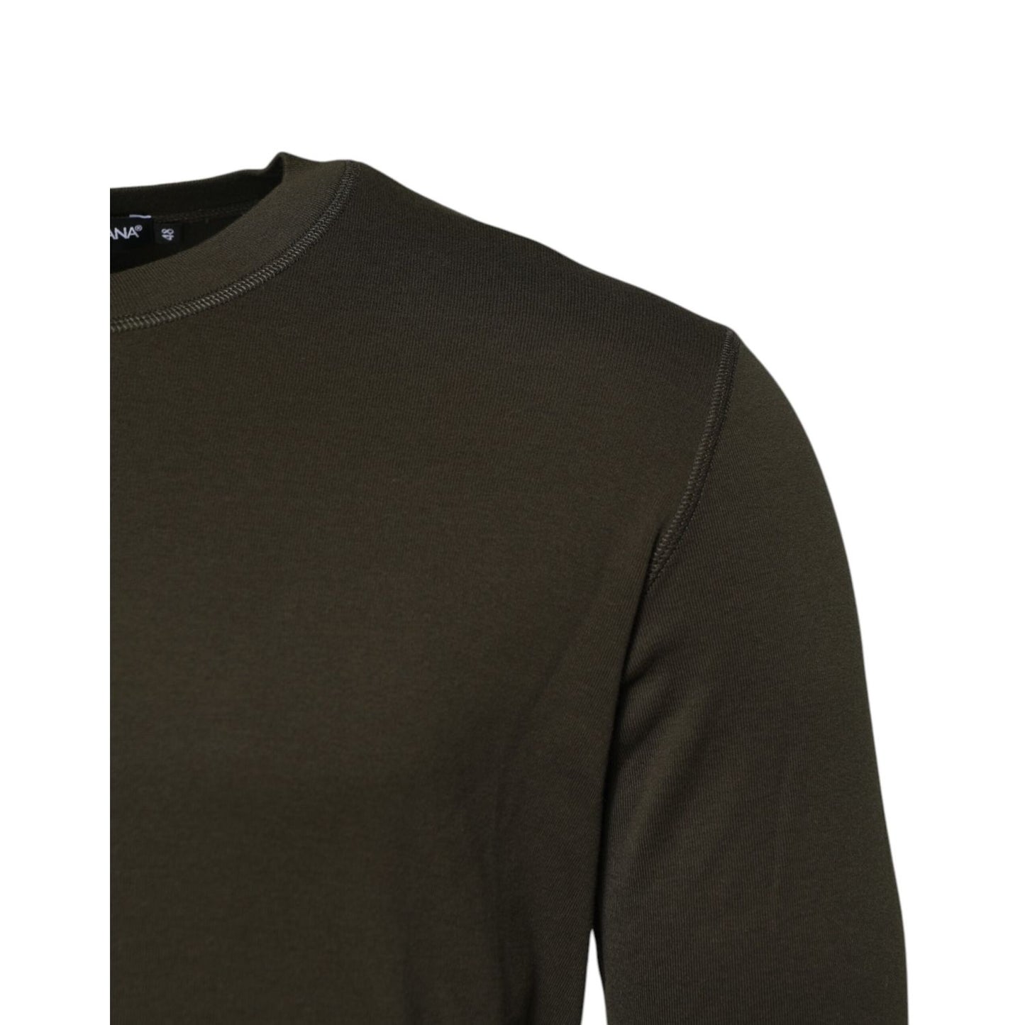 Dolce & Gabbana Dark Green Long Sleeves Crew Neck T-shirt