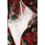 Dolce & Gabbana Multicolor Ruffle Floral Long Sleeves Dress