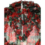 Dolce & Gabbana Multicolor Ruffle Floral Long Sleeves Dress