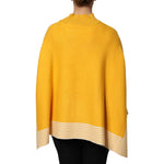 SIGNS Yellow Stripe Long Sleeve Overcoat Pullover Sweater