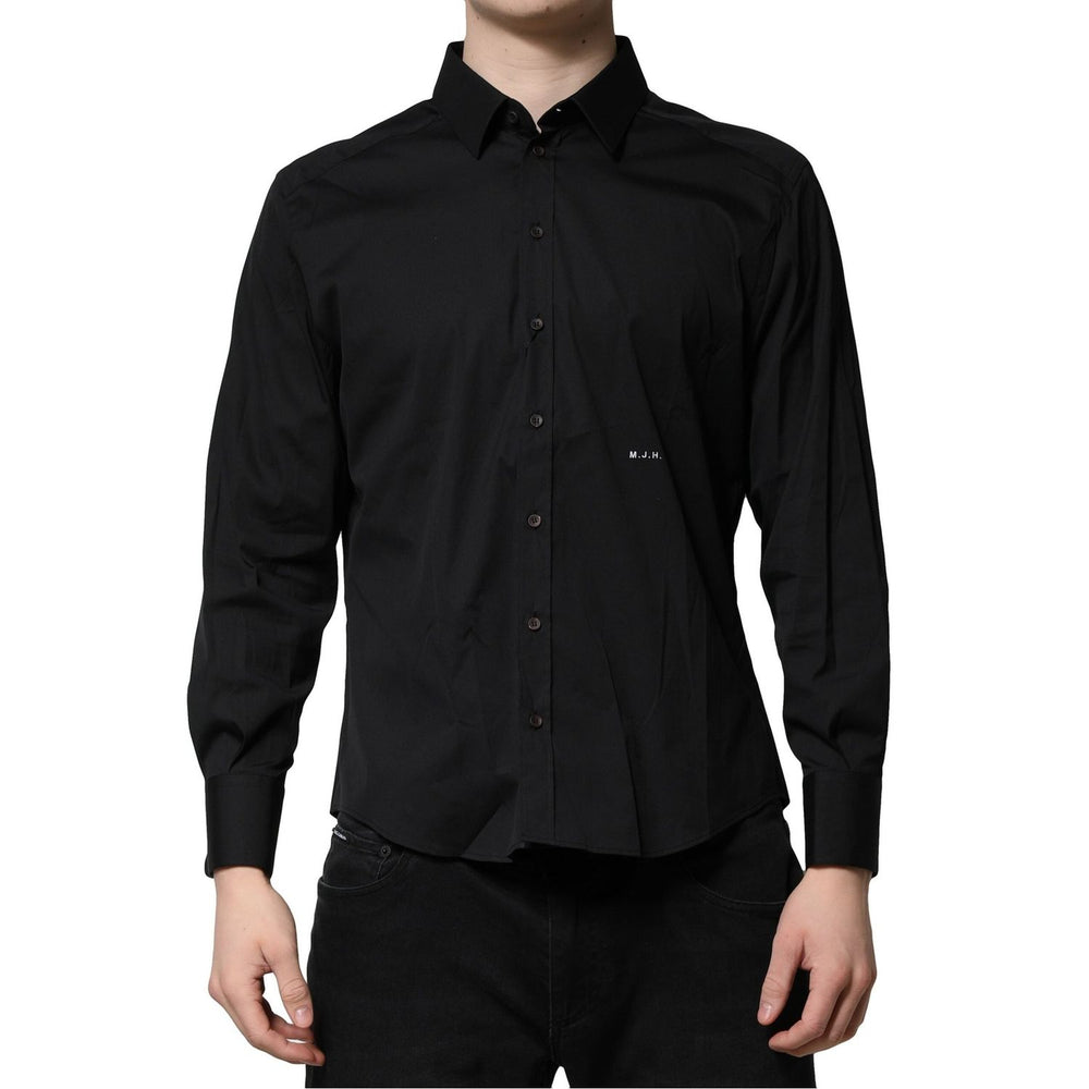 Dolce & Gabbana Black SARTORIA Cotton Formal Men Dress Shirt