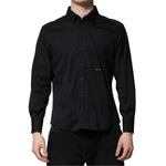 Dolce & Gabbana Black SARTORIA Cotton Formal Men Dress Shirt