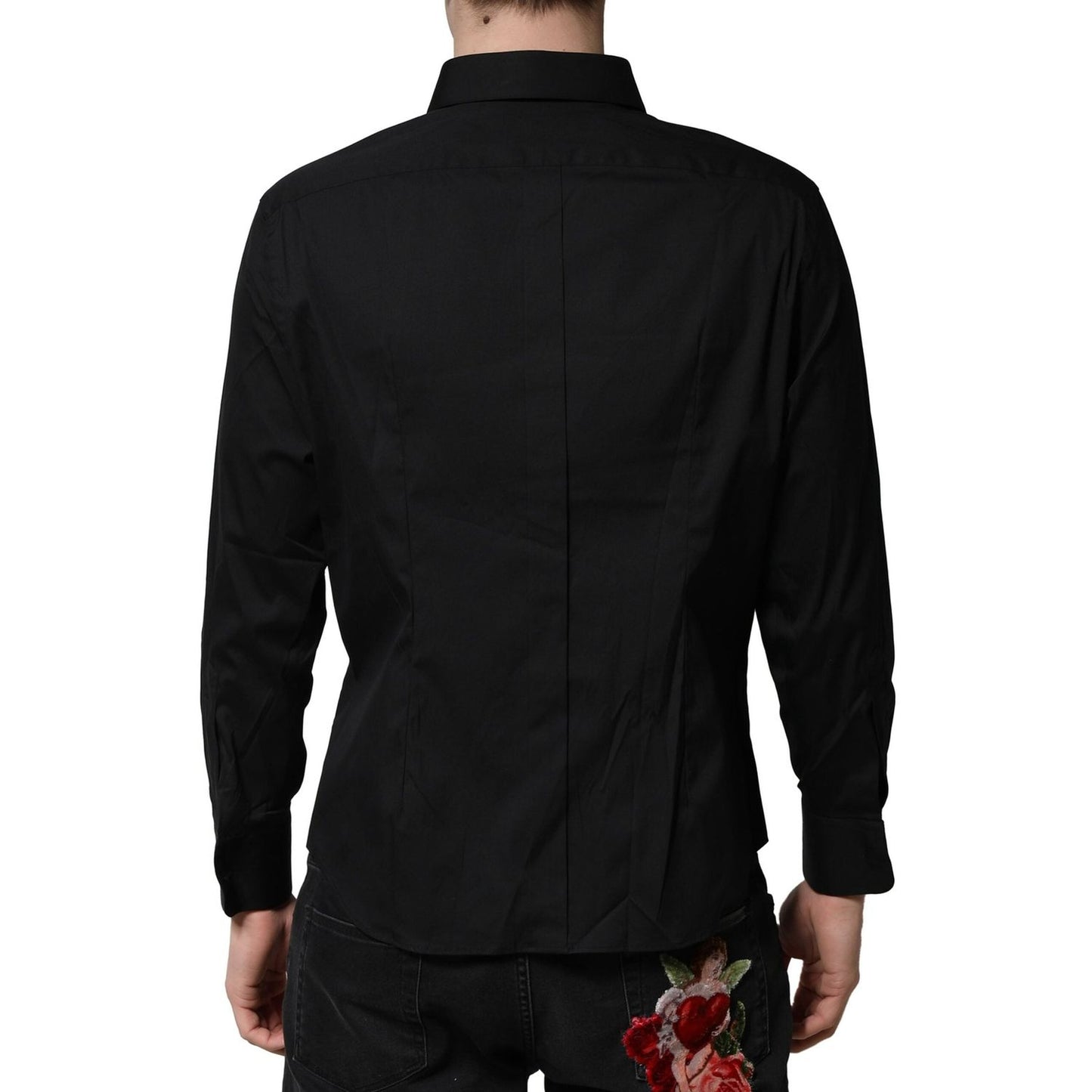 Dolce & Gabbana Black SARTORIA Cotton Formal Men Dress Shirt