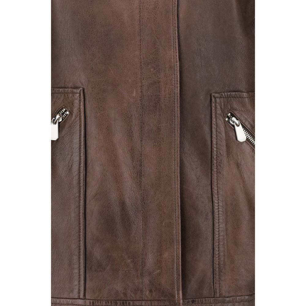 PINKO Leather Jacket PI-105012A2I1M22-S