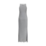 PINKO Metallic knit long Dress