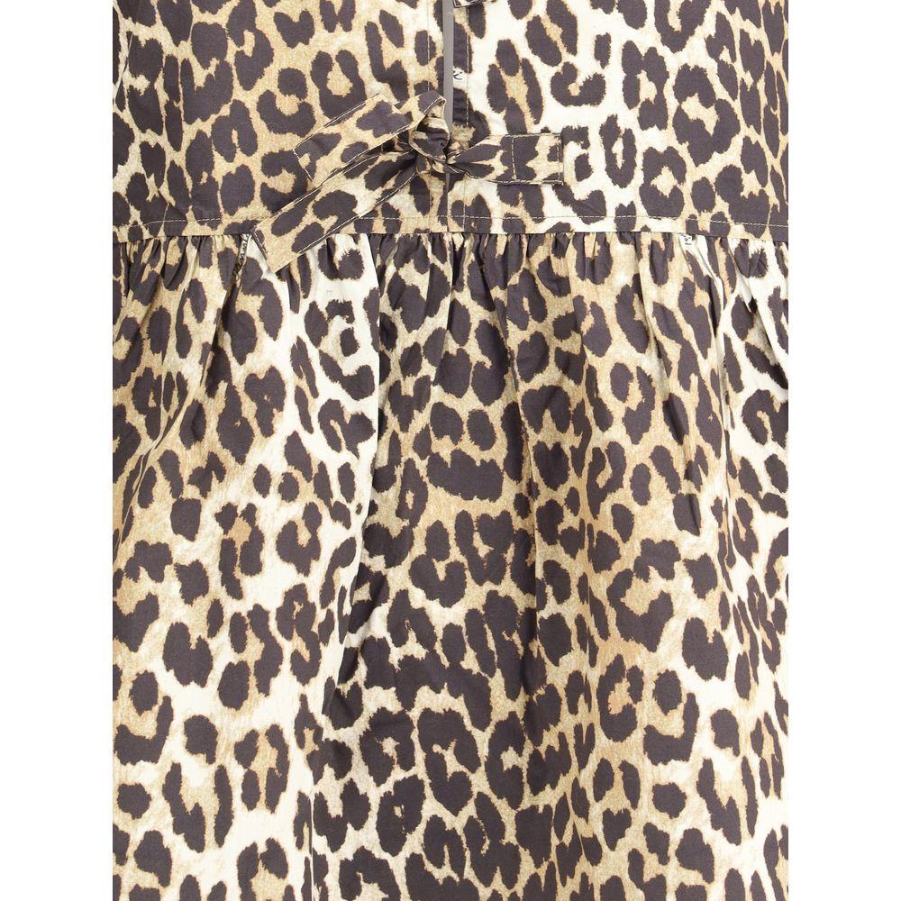 Ganni Leopard mini Dress GA-F9758943-IT36 | XS