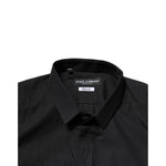 Dolce & Gabbana Black GOLD Long Sleeves Dress Formal Shirt