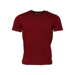 Dolce & Gabbana Dark Red Men Crew Neck Short Sleeve T-shirt