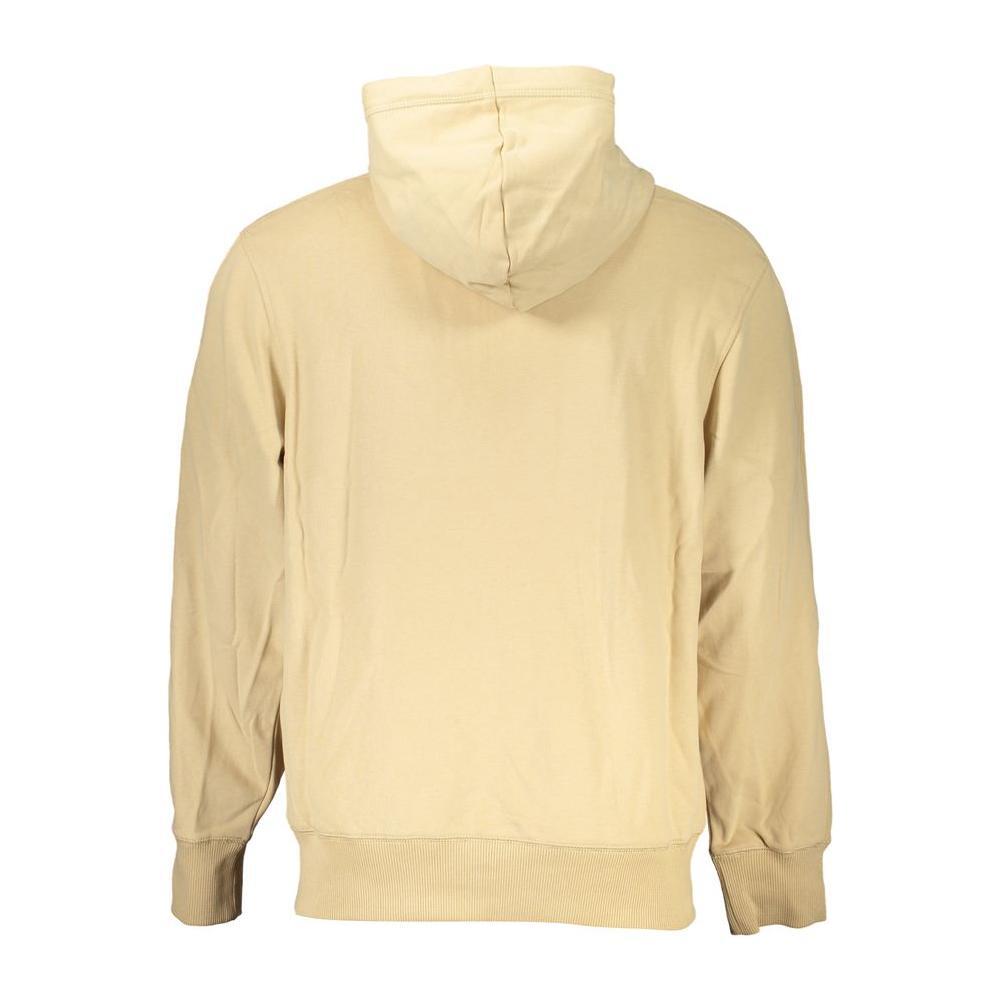 Calvin Klein Elegant Beige Zip Hooded Sweatshirt CA-27233-S