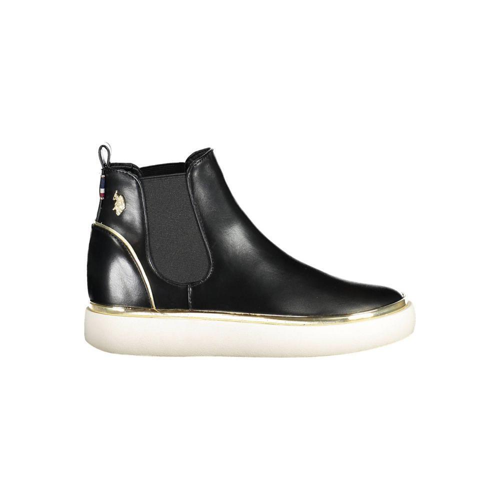 U.S. POLO ASSN. Black Polyester Women Boot