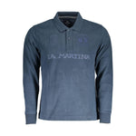 La Martina Blue Cotton Men Polo Shirt