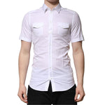 Dolce & Gabbana White Cotton GOLD Short Sleeves Formal Shirt