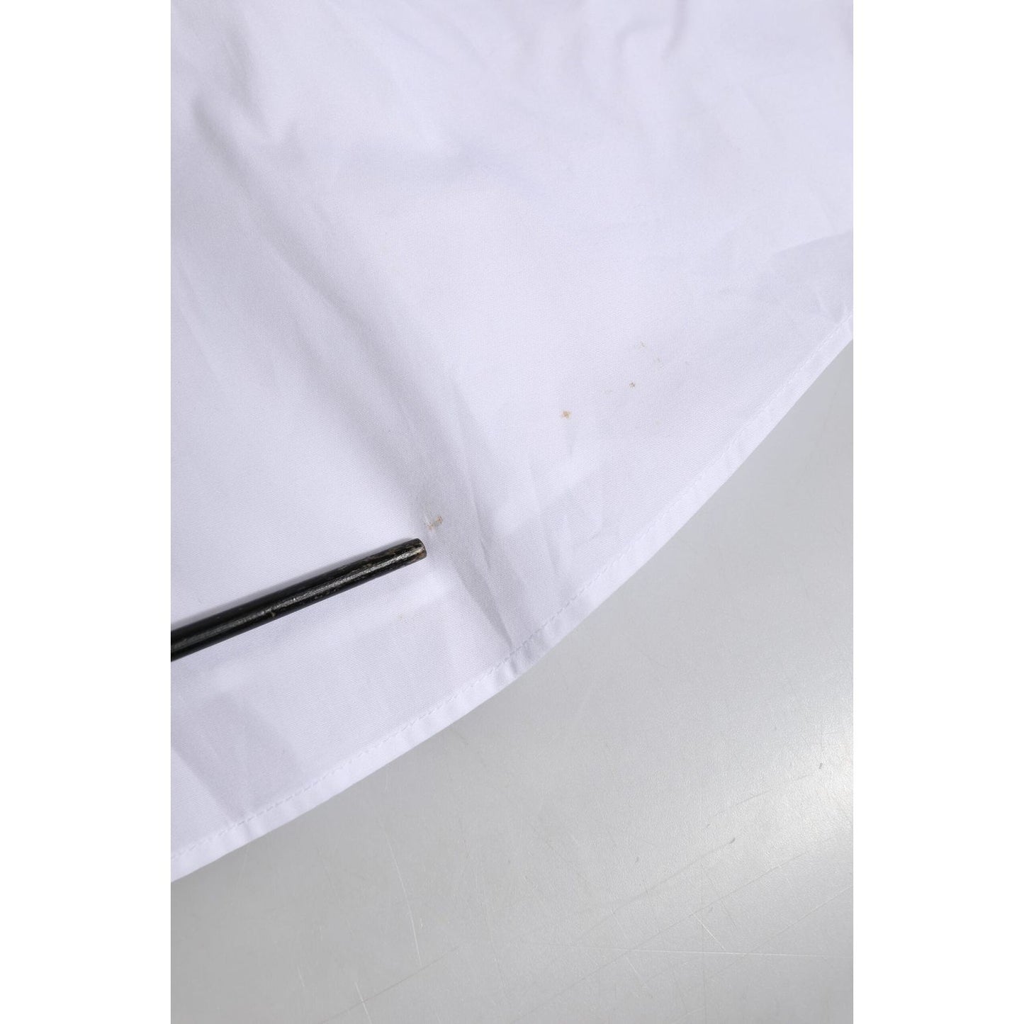 Dolce & Gabbana White Cotton GOLD Short Sleeves Formal Shirt