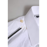 Dolce & Gabbana White Cotton MARTINI Long Sleeve Formal Shirt