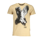 Cavalli Class Beige Cotton T-Shirt CA-28478-L