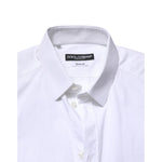 Dolce & Gabbana White GOLD Cotton Men Dress Formal Shirt TSH906916-40