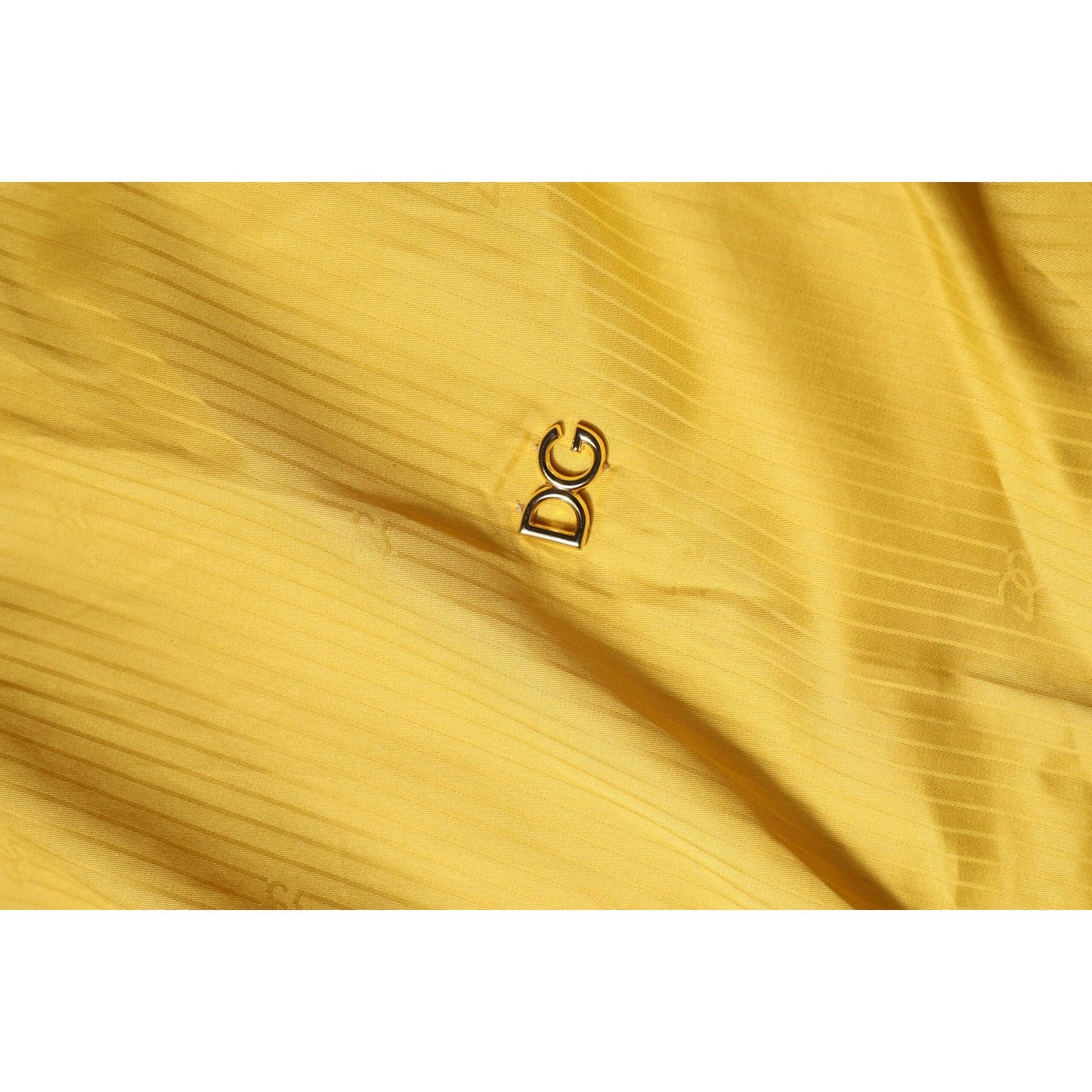 Dolce & Gabbana Mustard Collared Short Sleeves Blouse Top