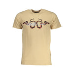 Cavalli Class Beige Cotton T-Shirt CA-28603-L