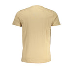 Cavalli Class Beige Cotton T-Shirt CA-28571-XL