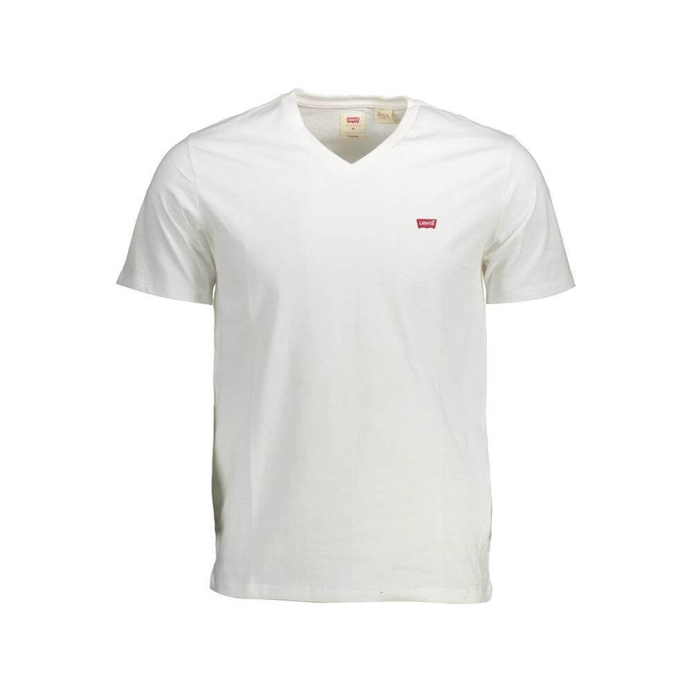 Levi's White Cotton Men T-Shirt