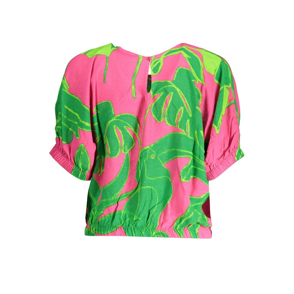 Desigual Pink Viscose T-Shirt