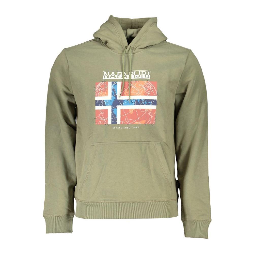 Napapijri Green Cotton Men Sweater