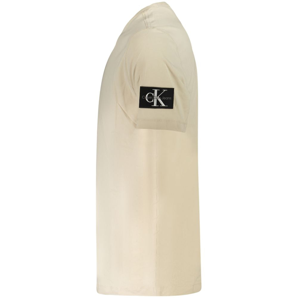 Calvin Klein Beige Cotton Men T-Shirt CA-36265-XL