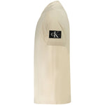 Calvin Klein Beige Cotton Men T-Shirt CA-36265-XL