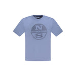 North Sails Blue Cotton Men T-Shirt