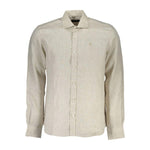 North Sails Beige Linen Men Shirt NO-37051-L