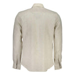North Sails Beige Linen Men Shirt NO-37051-L