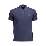 Napapijri Blue Cotton Men Polo Shirt