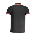Cavalli Class Black Cotton Polo Shirt