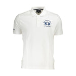 La Martina White Cotton Men Polo Shirt