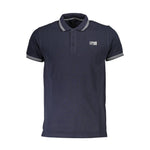 Cavalli Class Blue Cotton Men Polo Shirt CA-38160-M