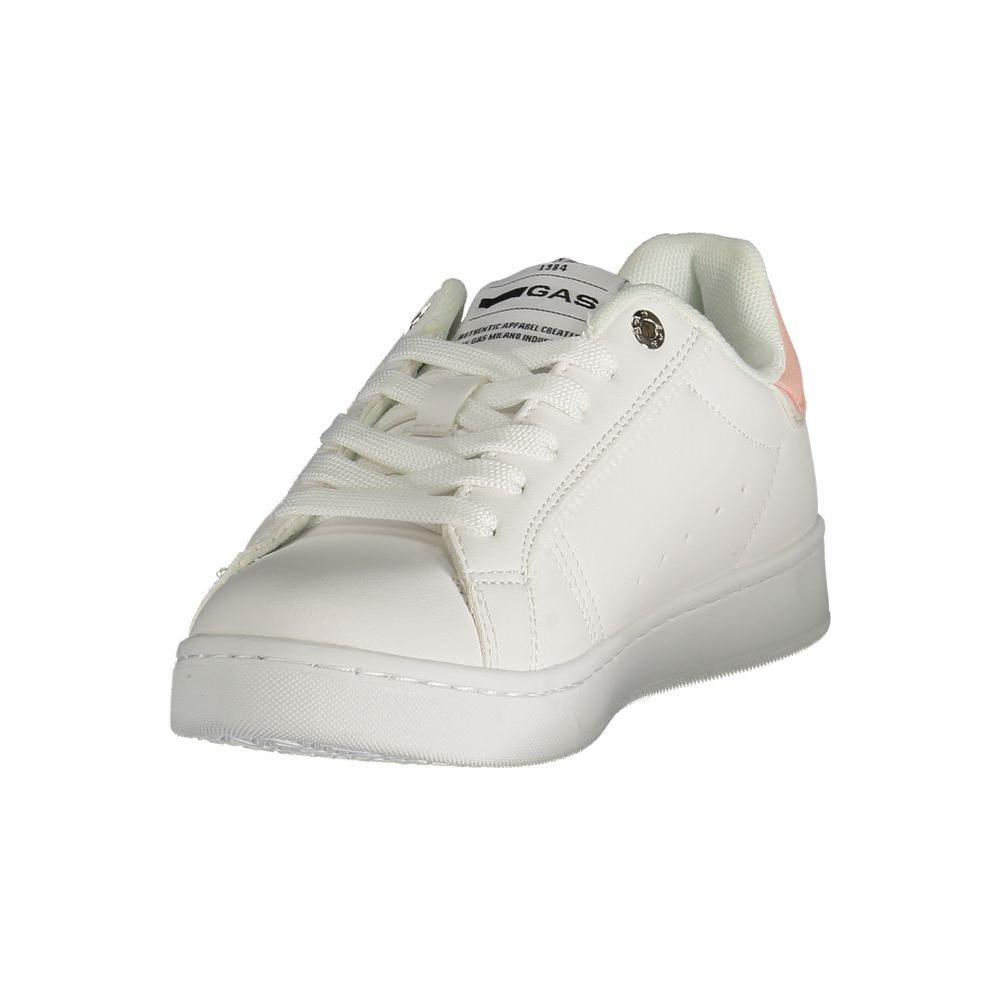 Gas White Polyester Women Sneaker